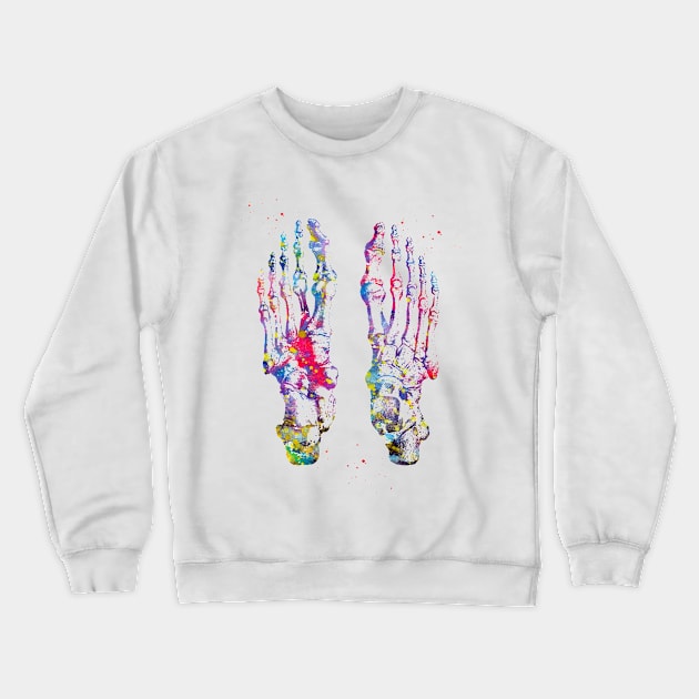 Foot Bones Crewneck Sweatshirt by erzebeth